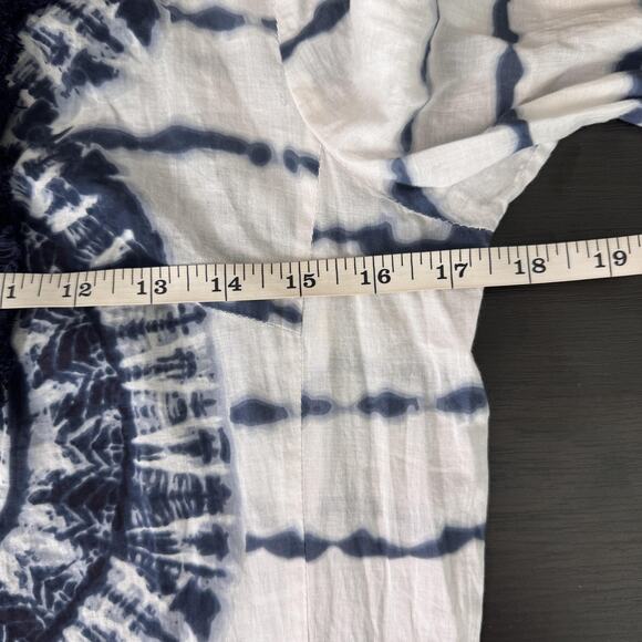 Tory Burch Tunic Womens 6 Tie Dye Mirror Embellished Boho Festival Top Beachy - Picture 10 of 12